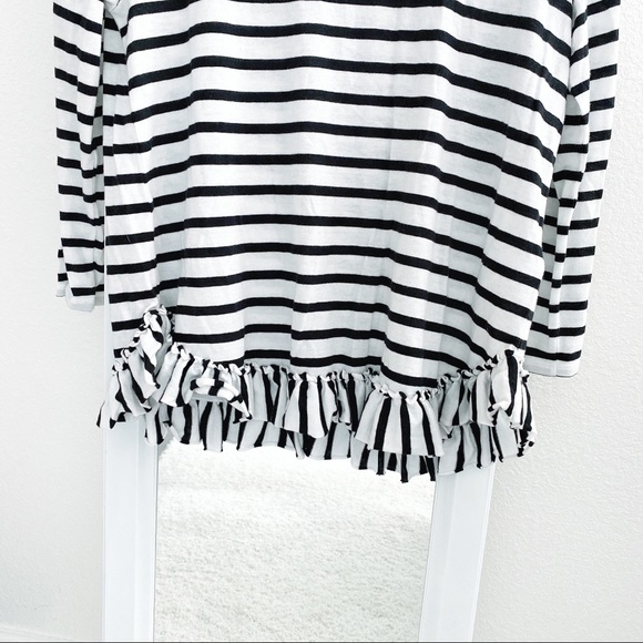 Kate Spade • Striped ruffle long sleeve - Picture 3 of 3